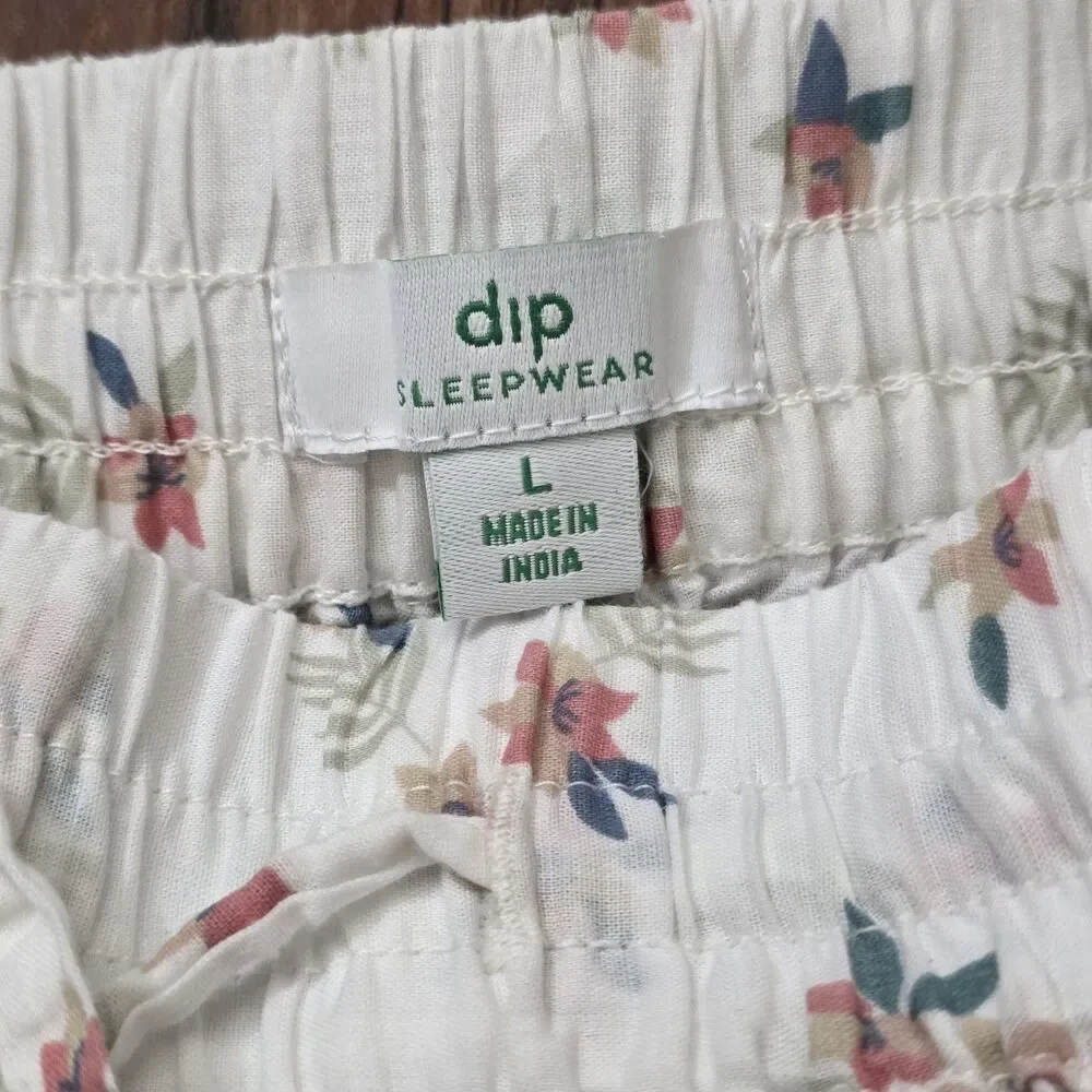DIP Sleepwear Pajama Set Floral Cotton Blend Women Cami Top XL Shorts L Romantic